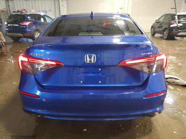 2HGFE2F52NH510879 - 2022 HONDA CIVIC SPORT BLUE photo 6