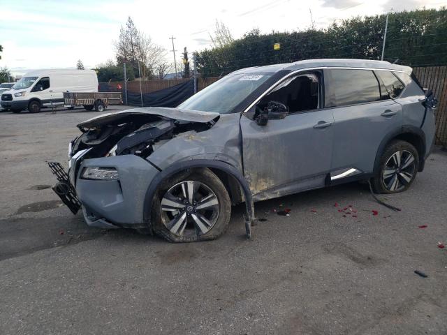 5N1AT3CAXMC677879 - 2021 NISSAN ROGUE SL GRAY photo 1