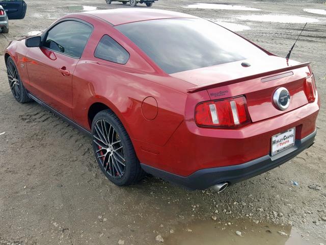 1ZVBP8CHXA5102718 - 2010 FORD MUSTANG GT RED photo 3