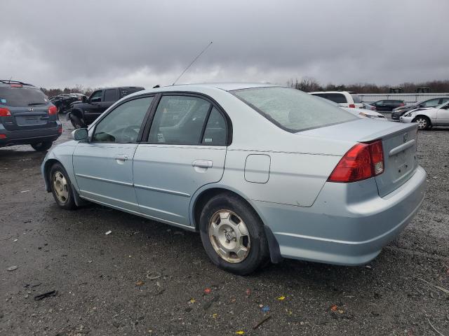 JHMES96644S005047 - 2004 HONDA CIVIC HYBRID BLUE photo 2