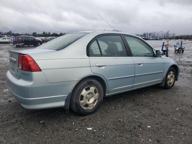 JHMES96644S005047 - 2004 HONDA CIVIC HYBRID BLUE photo 3