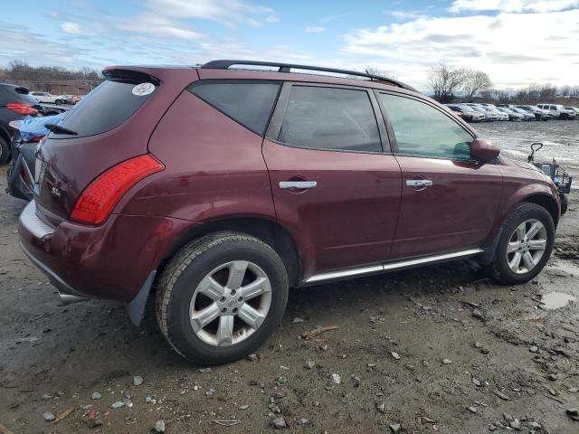 JN8AZ08T37W506054 - 2007 NISSAN MURANO SL BURGUNDY photo 3