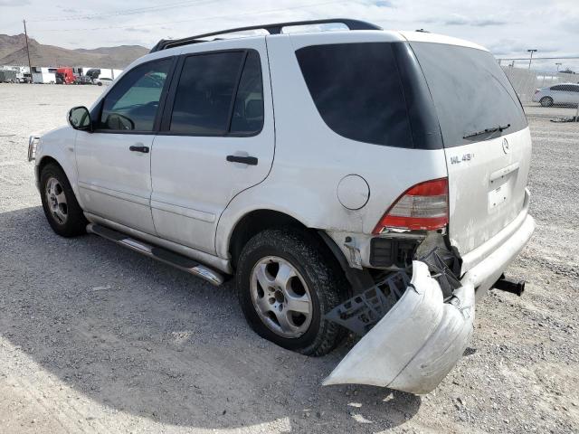 4JGAB72E91A239490 - 2001 MERCEDES-BENZ ML 430 WHITE photo 2