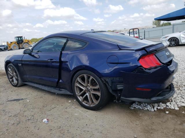 1FA6P8CF7K5122323 - 2019 FORD MUSTANG GT BLUE photo 2