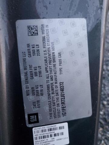 1G1FE1R72J0148372 - 2018 CHEVROLET CAMARO SS GRAY photo 12