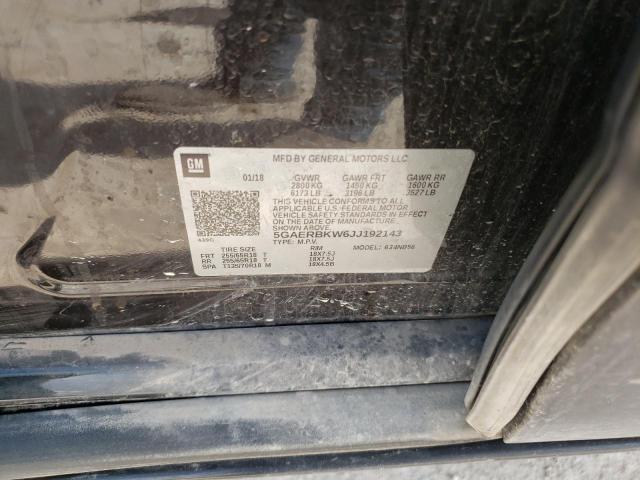 5GAERBKW6JJ192143 - 2018 BUICK ENCLAVE ESSENCE Սև լուսանկար 12