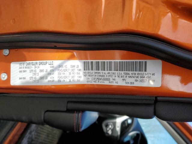 1C4PJMBS4FW569926 - 2015 JEEP CHEROKEE TRAILHAWK ORANGE photo 12