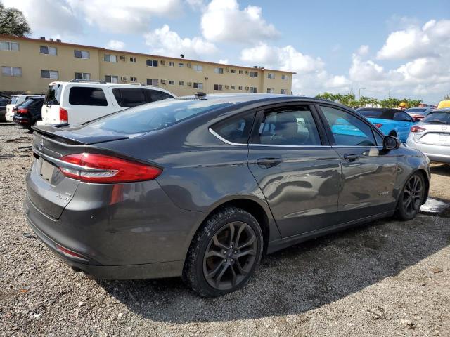 3FA6P0LU6JR155633 - 2018 FORD FUSION SE HYBRID GRAY photo 3