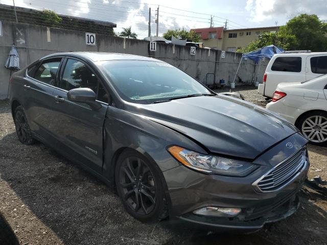 3FA6P0LU6JR155633 - 2018 FORD FUSION SE HYBRID GRAY photo 4