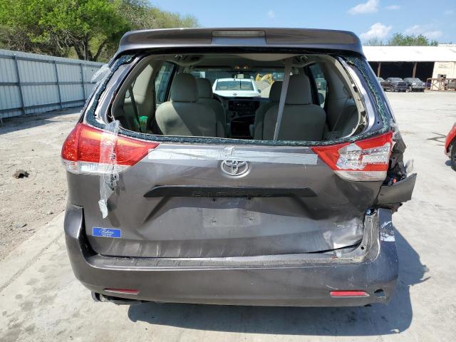 5TDZK3DCXBS117754 - 2011 TOYOTA SIENNA GRAY photo 6