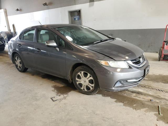 19XFB4F31DE001717 - 2013 HONDA CIVIC HYBRID L GRAY photo 4