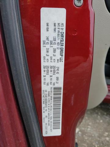 2C4RC1BG5DR630722 - 2013 CHRYSLER TOWN & COU TOURING 红色 照片 12