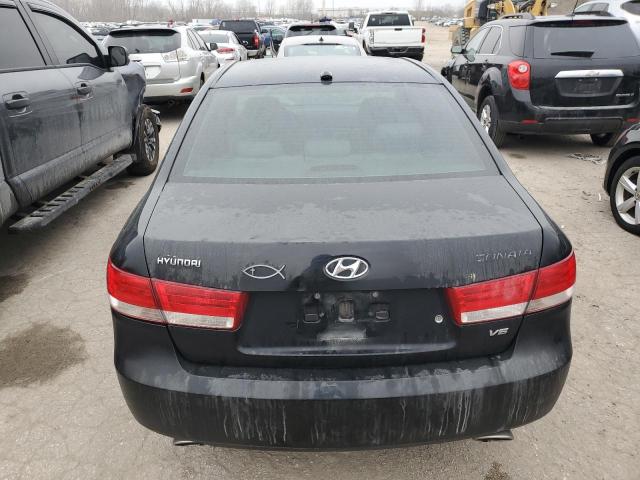 5NPET46F98H332761 - 2008 HYUNDAI SONATA GLS BLACK photo 6