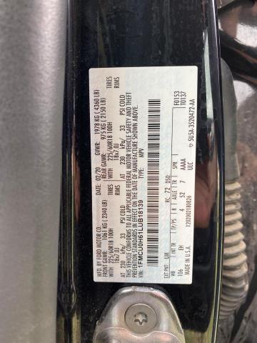 1FMCU0H61LUB18139 - 2020 FORD ESCAPE SEL BLACK photo 10