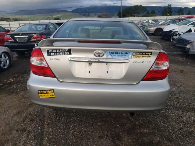 4T1BE32K63U773204 - 2003 TOYOTA CAMRY LE SILVER photo 6