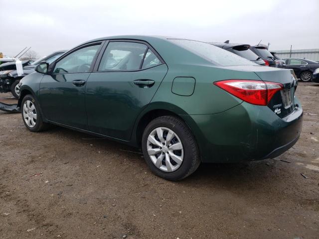 2T1BURHE6EC180034 - 2014 TOYOTA COROLLA L GREEN photo 2