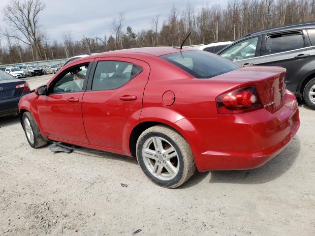 1C3CDZCB3CN280351 - 2012 DODGE AVENGER SXT RED photo 2