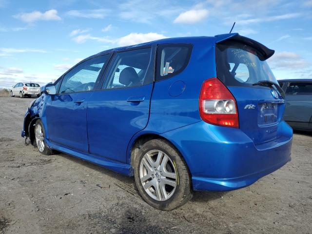 JHMGD38618S070991 - 2008 HONDA FIT SPORT BLUE photo 2