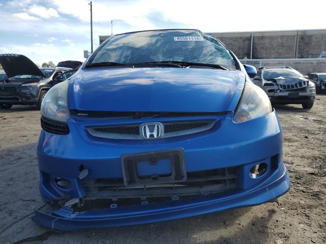 JHMGD38618S070991 - 2008 HONDA FIT SPORT BLUE photo 5