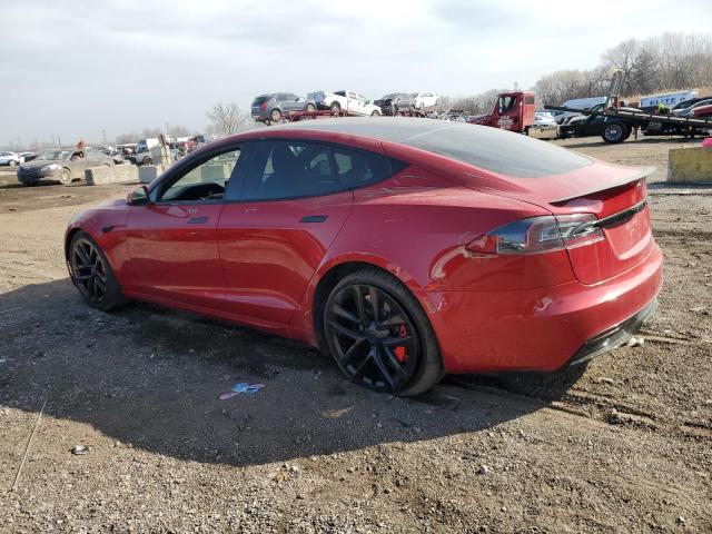 5YJSA1E66MF435931 - 2021 TESLA MODEL S RED photo 2