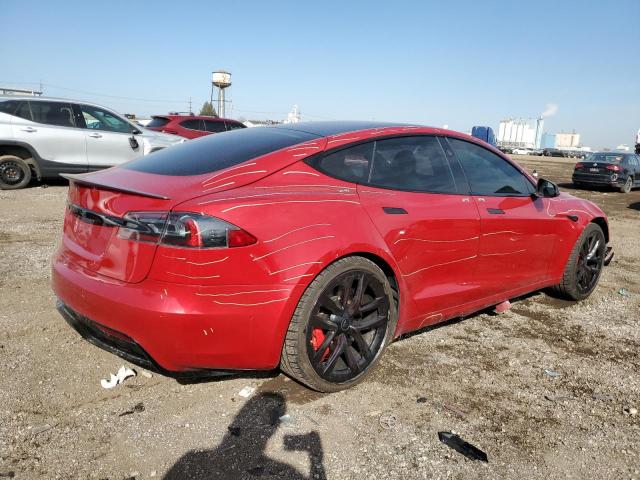 5YJSA1E66MF435931 - 2021 TESLA MODEL S RED photo 3