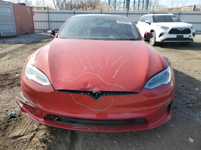 5YJSA1E66MF435931 - 2021 TESLA MODEL S RED photo 5