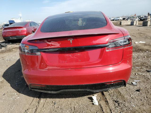 5YJSA1E66MF435931 - 2021 TESLA MODEL S RED photo 6