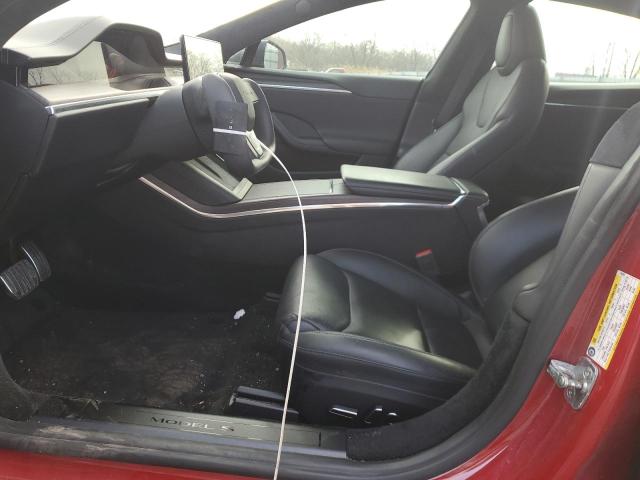 5YJSA1E66MF435931 - 2021 TESLA MODEL S RED photo 7