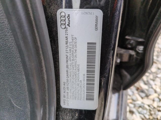 WAUJGAFC8CN166536 - 2012 AUDI A6 PRESTIGE შავი ფოტო 12