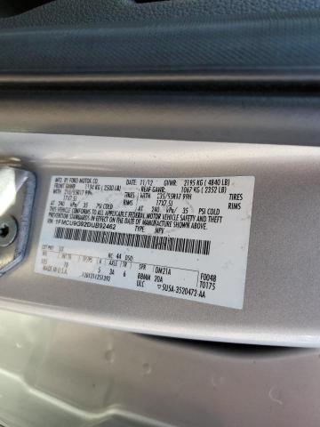 1FMCU9G92DUB92462 - 2013 FORD ESCAPE SE SILVER photo 13