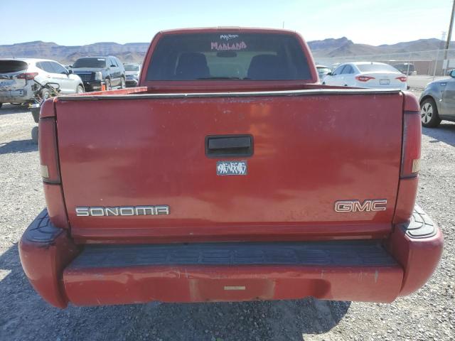 1GTCS195228185829 - 2002 GMC SONOMA RED photo 6