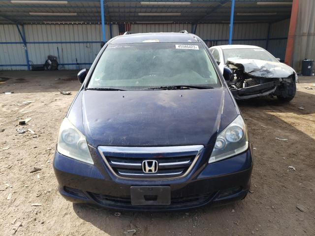 5FNRL38415B126979 - 2005 HONDA ODYSSEY EX BLUE photo 5