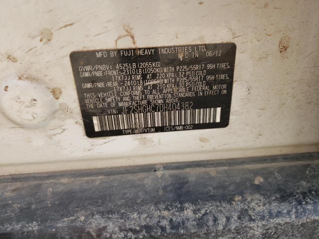 JF2SHGHC7DH404382 - 2013 SUBARU FORESTER TOURING 白色 照片 12