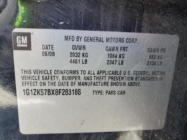 1G1ZK57BX8F283188 - 2008 CHEVROLET MALIBU LTZ 黑色 照片 10