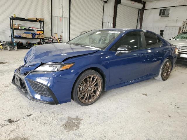 4T1T11BK8PU075218 - 2023 TOYOTA CAMRY SE NIGHT SHADE BLUE photo 1