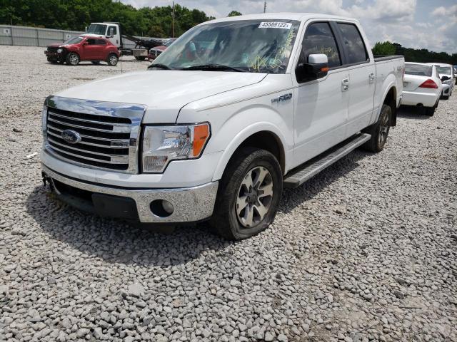 1FTFW1EF9DFA50779 - 2013 FORD F150 SUPERCREW WHITE photo 2