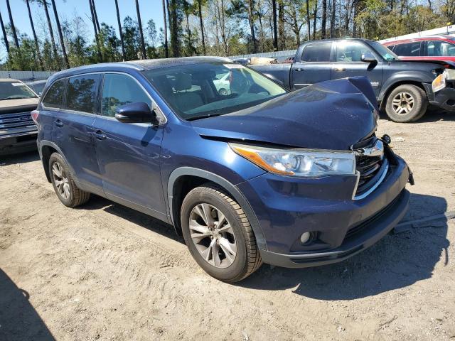 5TDJKRFH4FS175437 - 2015 TOYOTA HIGHLANDER XLE 蓝色 照片 4