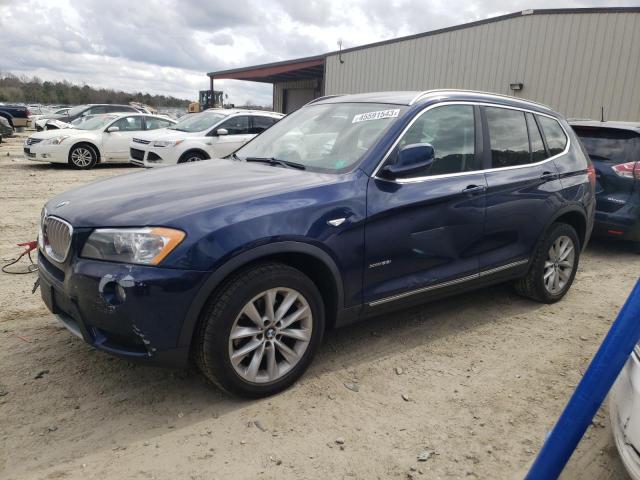 5UXWX5C50BLW13987 - 2011 BMW X3 XDRIVE28I BLUE photo 1