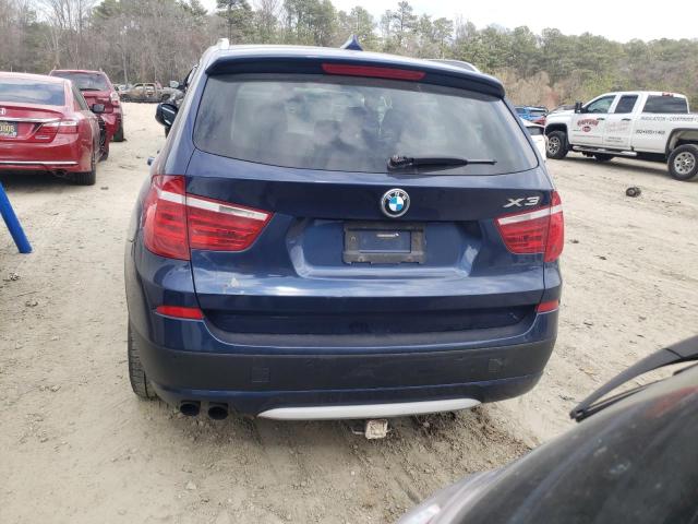 5UXWX5C50BLW13987 - 2011 BMW X3 XDRIVE28I BLUE photo 6