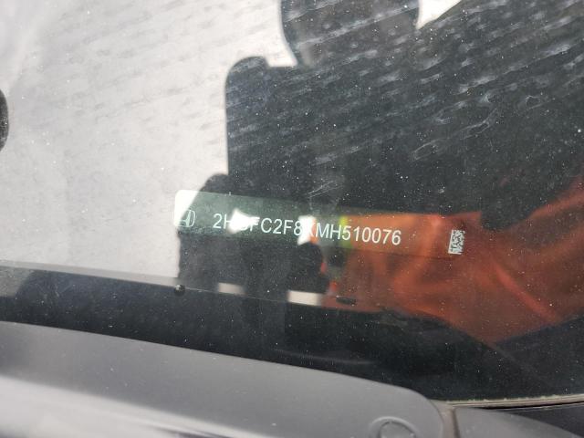 2HGFC2F8XMH510076 - 2021 HONDA CIVIC SPORT 蓝色 照片 12