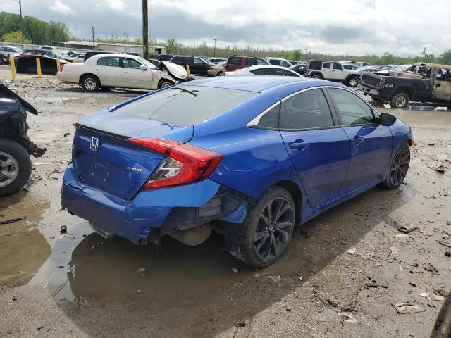 2HGFC2F8XMH510076 - 2021 HONDA CIVIC SPORT 蓝色 照片 3