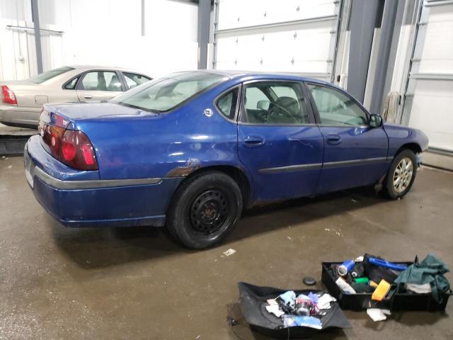 2G1WF55E549171860 - 2004 CHEVROLET IMPALA BLUE photo 3