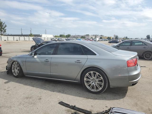 WAUR2AFD6DN009048 - 2013 AUDI A8 L QUATTRO GRAY photo 2