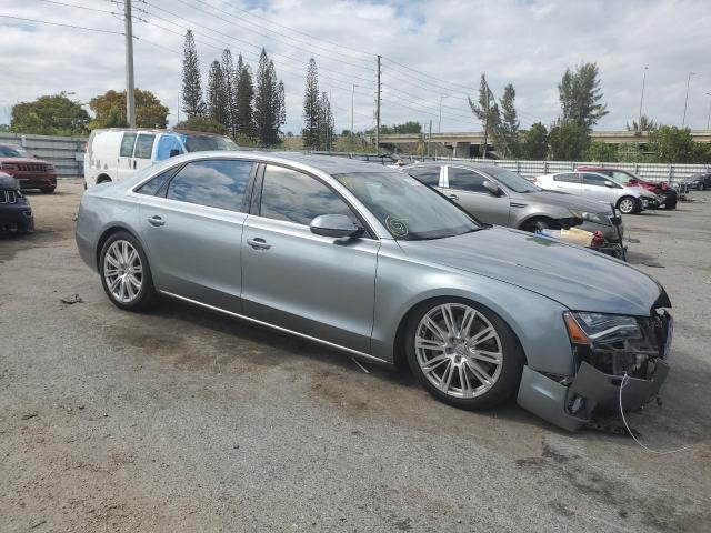 WAUR2AFD6DN009048 - 2013 AUDI A8 L QUATTRO GRAY photo 4