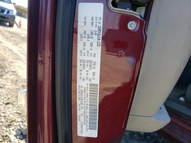 2A8HR54109R611490 - 2009 CHRYSLER TOWN AND C TOURING MAROON photo 13