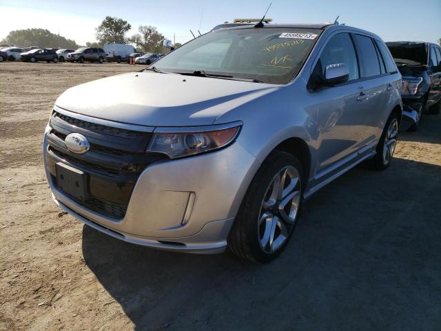 2FMDK4AKXCBA27305 - 2012 FORD EDGE SPORT SILVER photo 1