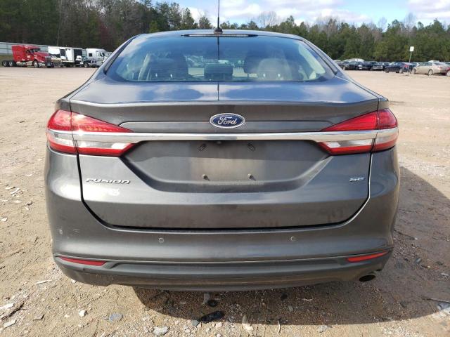 3FA6P0H71HR411397 - 2017 FORD FUSION SE GRAY photo 6