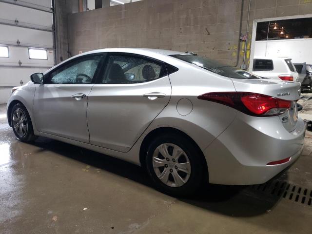 5NPDH4AE8GH692162 - 2016 HYUNDAI ELANTRA SE SILVER photo 2