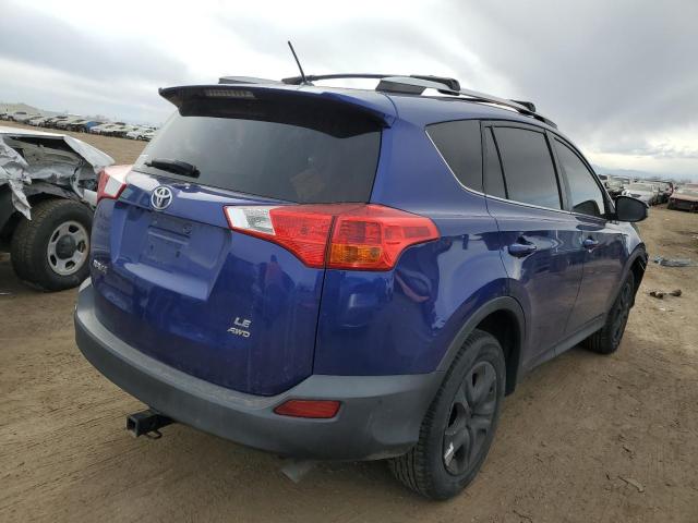 2T3BFREV3FW338710 - 2015 TOYOTA RAV4 LE BLUE photo 3