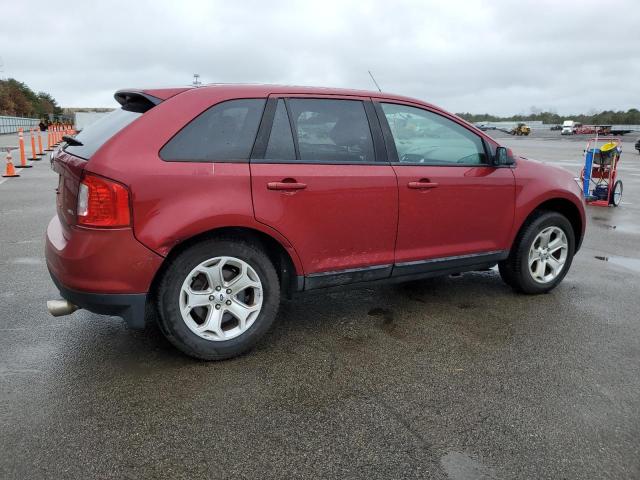 2FMDK3JC1DBB23604 - 2013 FORD EDGE SEL RED photo 3